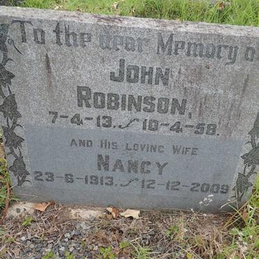 ROBINSON John 1913-1958 &amp; Nancy 1913-2009