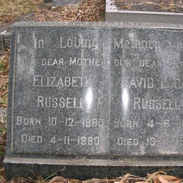 RUSSELL Elizabeth 1880-1960 &amp;  David Logan 1875-1960