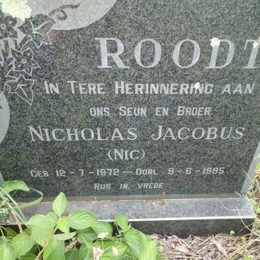 ROODT Nicholas Jacobus 1972-1995