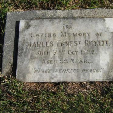 RICKETT Charles Ernest -1922