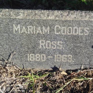 ROSS Mariam Goodes 1880-1963