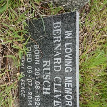 RUSCH Bernard Clive 1924-2014