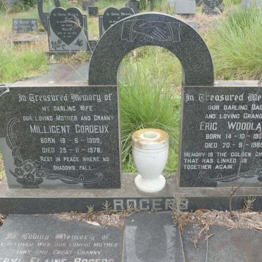 ROGERS Eric Woodland 1902-1980 &amp; Millicent Cordeux 1905-1978 :: ROGERS Meryl Elaine