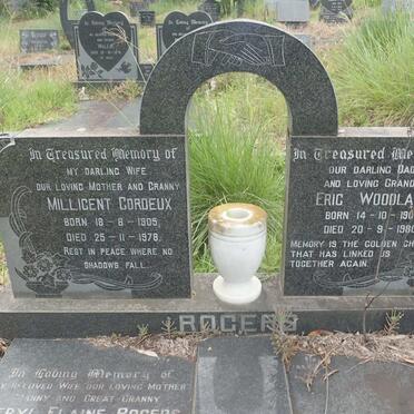 ROGERS Eric Woodland 1902-1980 &amp; Millicent Cordeux 1905-1978 :: ROGERS Meryl Elaine