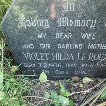 ROUX Violet Hilda, le 1936-1965