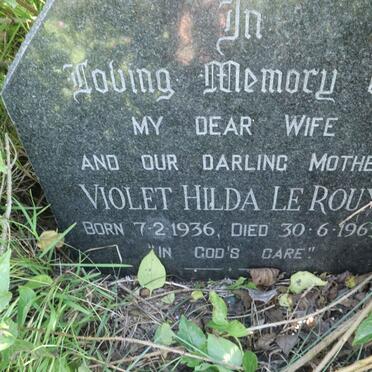 ROUX Violet Hilda, le 1936-1965