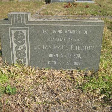 RHEEDER Johan Paul 1909-1962
