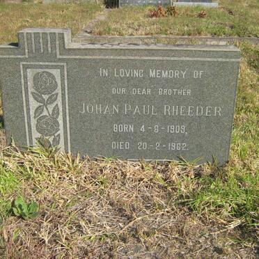 RHEEDER Johan Paul 1909-1962