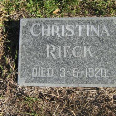 RIECK Christina -1920