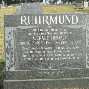 RUHRMUND Gerald Hubert 1963-1986