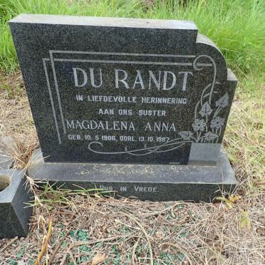 RANDT Magdalena Anna, du 1906-1987