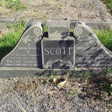 SCOTT Walter Thomas 1892-1963 &amp; Edna PERKS 1896-2000