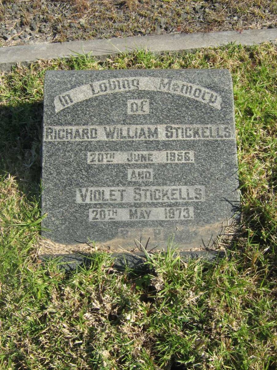 STICKELLS Richard William -1956 &amp; Violet -1973