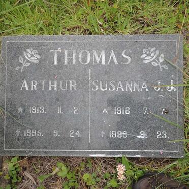 THOMAS Arthur 1913-1995 &amp; Susanna J.J. 1916-1998