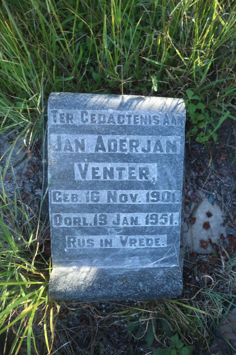 VENTER Jan Aderjan 1901-1951