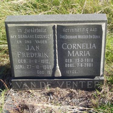 VENTER Jan Frederik, van de 1912-1965 &amp; Cornelia Maria 1918-2001