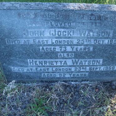 WATSON John -1950 &amp; Henrietta -1968