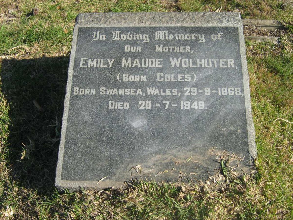 WOLHUTER Emily Maude nee COLES 1868-1948
