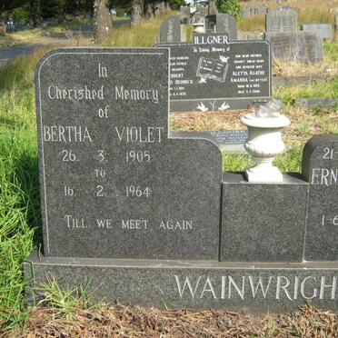 WAINWRIGHT Bert 1910-1980 &amp; Erna Lily HAMANN 1913-1984 :: WAINWRIGHT Bertha Violet 1905-1964