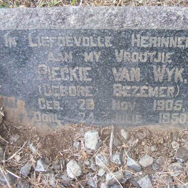 WYK Pieckie, van nee BEZEMER 1905-1950