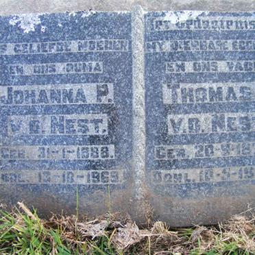 NEST Thomas F., v.d. 1876-1945 &amp; Johanna P. 1888-1969