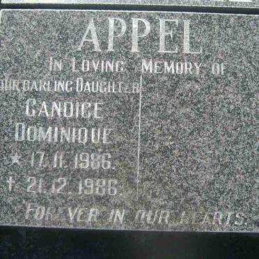 APPEL Candice Dominique 1986-1986