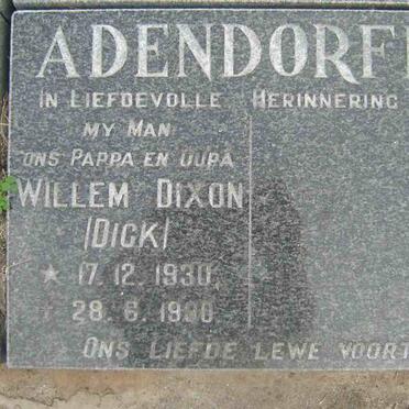ADENDORFF Willem Dixon 1930-1990