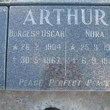 ARTHUR Burgess Oscar 1904-1967 &amp; Nora 1908-1988