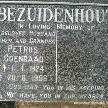 BEZUIDENHOUT Petrus Coenraad 1924-1996