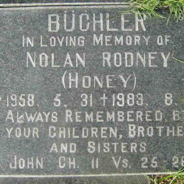 BÜCHLER Nolan Rodney  1958-1983
