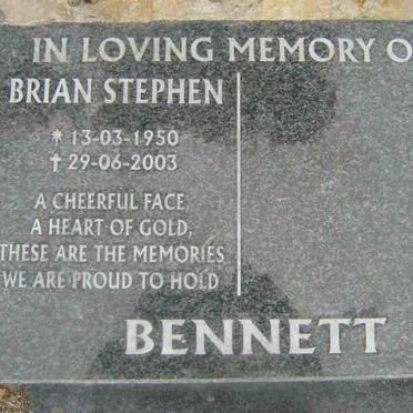 BENNETT Brian Stephen 1950-2003