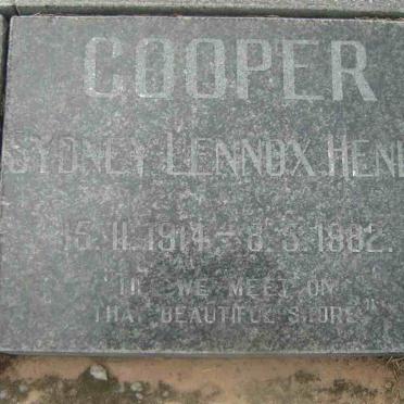 COOPER Sydney Lennox Henry 1914-1982