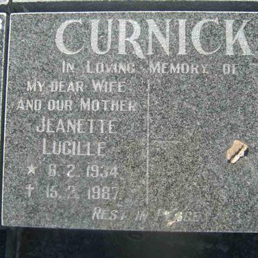 CURNICK Jeanette Lucille 1934-1987