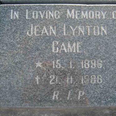 CAME Jean Lynton 1896-1988