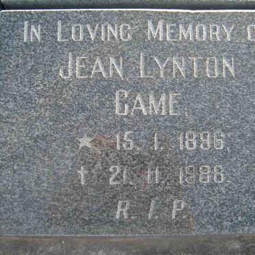 CAME Jean Lynton 1896-1988