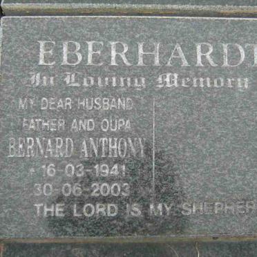 EBERHARDT Bernard Anthony 1941-2003
