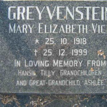 GREYVENSTEIN Mary Elizabeth Vice 1918-1999