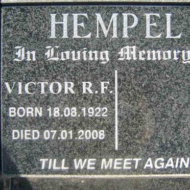 HEMPEL Victor R.F. 1922-2008