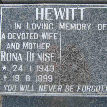 HEWITT Rona Denise 1943-1999