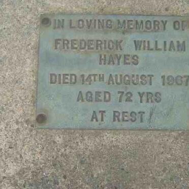HAYES Frederick William -1967