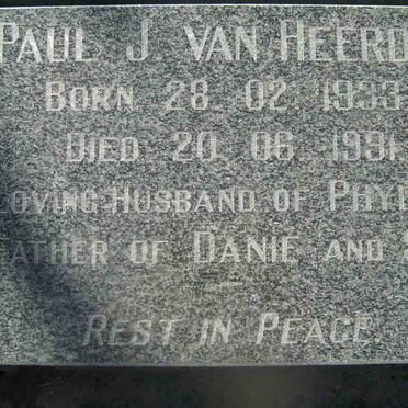 HEERDEN Paul J., van 1933-1991