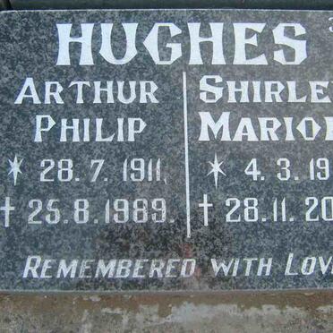 HUGHES Arthur Philip 1911-1989 &amp; Shirley Marion 1919-2006