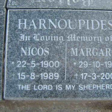 HARNOUPIDES Nicos 1900-1989 &amp; Margaret 1907-2004