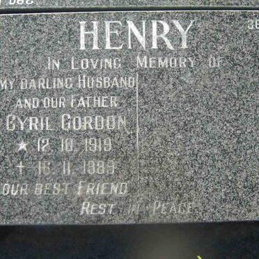 HENRY Cyril Gordon 1919-1989