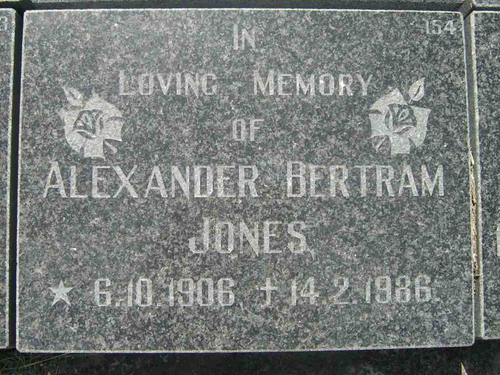 JONES Alexander Bertram 1906-1986