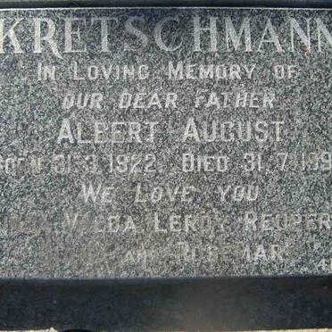 KRETSCHMANN Albert August 1922-1991