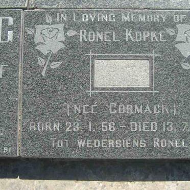 KOPKE Ronel nee CORMACK 1956-1984