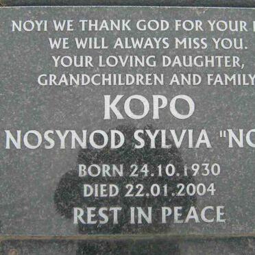 KOPO Nosynod Sylvia  1930-2004