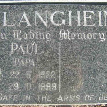 LANGHEIN Paul 1922-1999