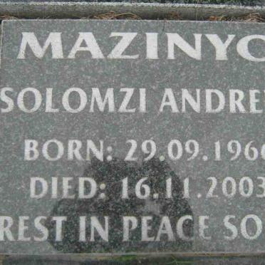 MAZINYO Solomzi Andrew 1966-2003
